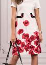 Women's formal dress in right poppies Avangard