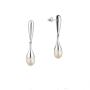 Silver Earrings with natural white pearls IE0369W Swan
