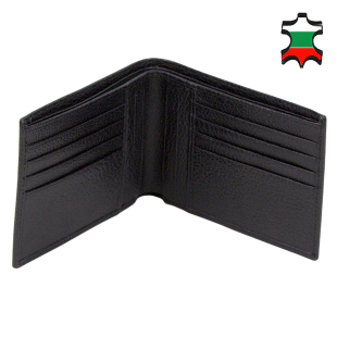 Men's black leather wallet 32881