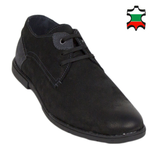 Men's blue suede leather shoes 33553