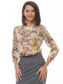 Women's silk blouse in mustard color 81904-309