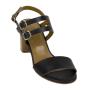 Women's black natural leather sandals 17101-02BLACK