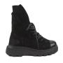 Women's ankle boots made of natural suede leather with a bombshell 231BLACK