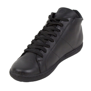 Men's black sneakers made of genuine leather 1251BLACK