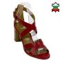 Sandale elegante dama din piele naturala rosa 33730