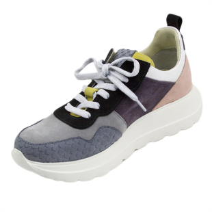 Дамски маратонки многоцветни с висока платформа 214GREYPINK