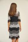 Multicolor lace knee length dress 72140-972