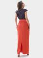 Fusta dreaptă pentru femei, culoare coral 51902-302