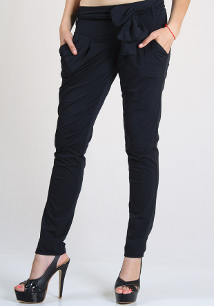 Pantaloni elastici negri de damă BF RUMENA