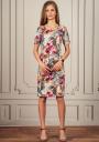 Women's elegant linen dress with flowers Avangard