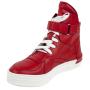 Women's red leather sport boots Cap38silver