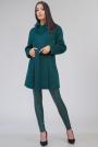 Women's short coat with belt in green color 12204-500