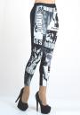 Newspaper print leggings Rumena