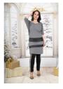 Women's elegant asymmetric tunic and trouser set in fine pipit fabric Avangard