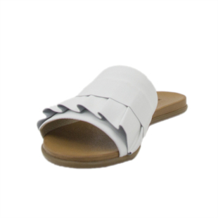 Sandale casual de damă joase de culoare albă KIRA161WHITE