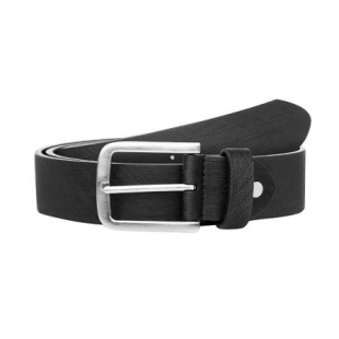 Men's leather belt silver buckle SFB0749M