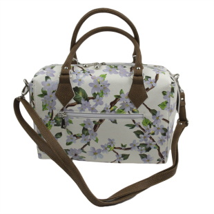 Women's casual bag with brown handles 840-24