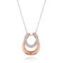 Colier din argint placat cu aur cu pandantiv de potcoava cu zirconii  PJ313N Swan