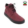 Ghete bordo din velur natural cu logo de brand pentru femei Romika 20586