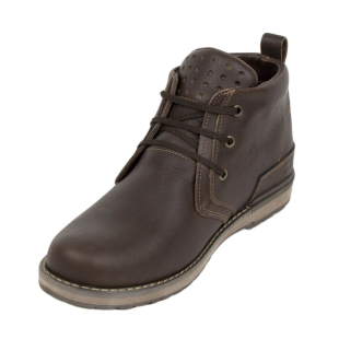 Men's brown nappa leather boots 20540