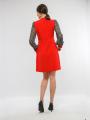 Rochie roșie pentru femei cu un decolteu spectaculos 219-5524