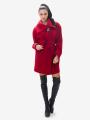 Elegant coat in red with belt 11710/2