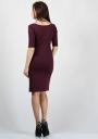 Rochie de culoare bordo cu pliuri decorative RUMENA