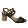 Women's black natural leather sandals 17101-02BLACK