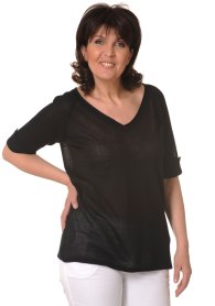 Black wooven top r Z-10