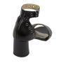 Women's black leather sandals 33894