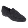 Women's suede moccasins elegant black model low heel genuine leather KARLA01VELUR