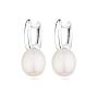 Silver Earrings with natural white pearls CAA090EW Swan
