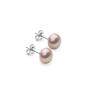 Silver Earrings with natural pearls E9095L Swan