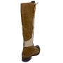 Women's leather boots with brown and beige patches 34165