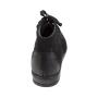 Men's black leather boots with zipper and warm lining 20562