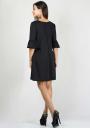 Rochie negră cu volane decorative RUMENA