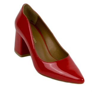 Women's formal shoes in red with duck heel 99896RED