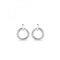 Silver Earrings with zircon JT7488 Swan
