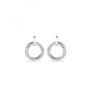 Silver Earrings with zircon JT7488 Swan