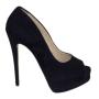 Ladies formal shoes with open toes and high heels 3287BLUE