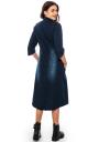 Blue denim long dress with pockets Avangard