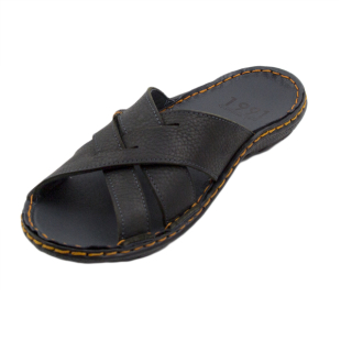 Men's natural leather sandals in brown color 71173CAFE