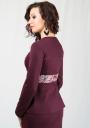 Sacou bordo cu imprimeu floral de damă RUMENA
