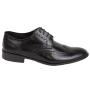Men's black leather evening shoes 33165