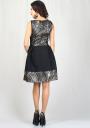 Rochie eleganta în culori negru şi nuanţa cuprului BF RUMENA