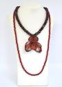 Necklace With Real Bellatulum Orchid, Agate, Tourmaline Dannyra Jewels
