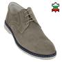 Men's taupe colour suede leather casual shoes 33637