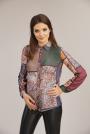 Multicolored women's long-sleeved shirt Radeks