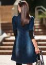 Denim dress with collar and ribbon Avangard