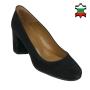 Women's black suede leather elegant shoes 32423